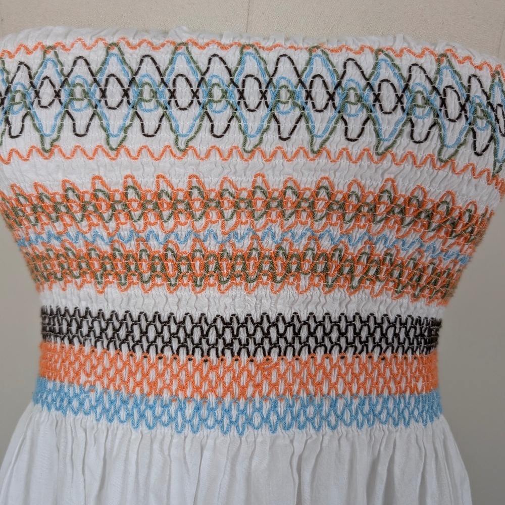Strapless Embroidered Mini Dress Le Chateau Strapless Tube Top - Picture 12 of 13